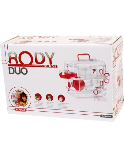ZOLUX Cușcă duo Rodylounge roșu