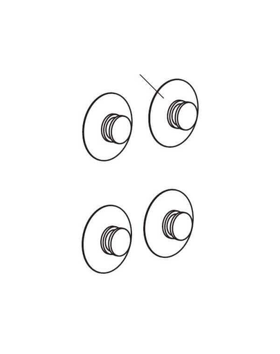 AQUAEL Cupă de aspirație d=24 mm 4 buc.