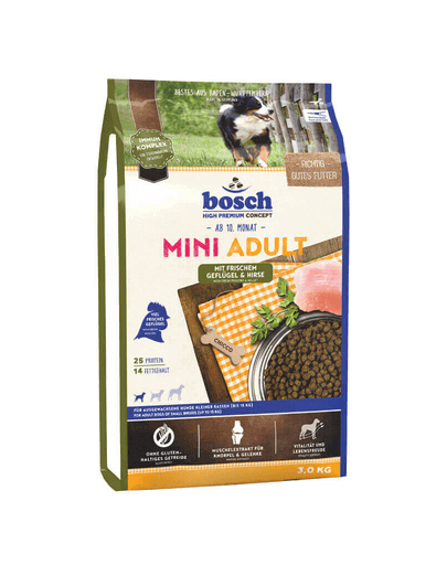 BOSCH Mini Adult pasăre și mei 3 kg