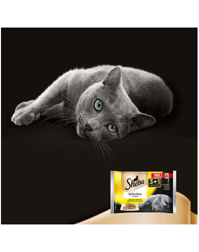 SHEBA Selection in Sauce cu pasăre 4 x 85 g