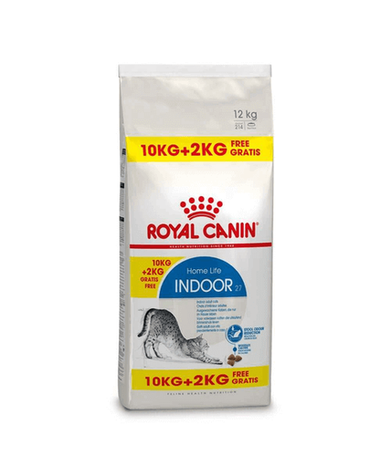 Royal Canin Indoor Adult hrana uscata pisica de interior 10 kg + 2 kg Free