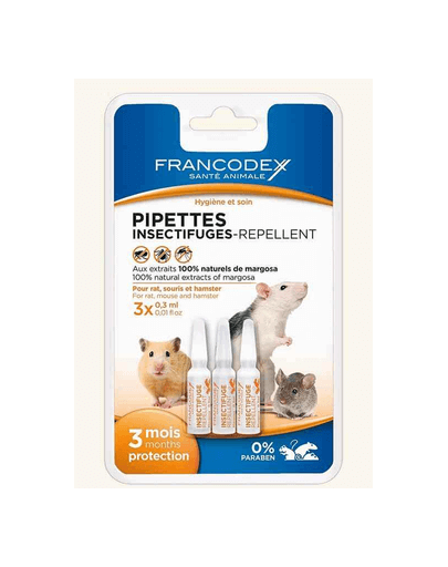 FRANCODEX Picături anti-insecte (flacoane) 3 m protecție