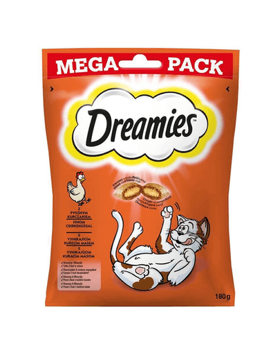 DREAMIES recompense cu pui pentru pisici 180 g