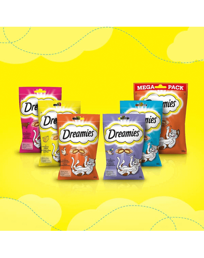 DREAMIES Mega Pack 4 x 180 g recompense pisici cu branza delicioasa