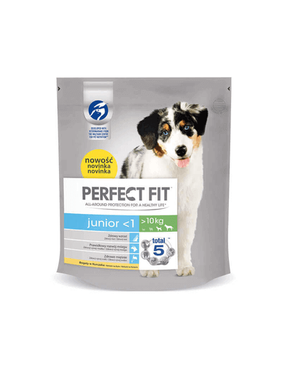 PERFECT Fit junior (<1 an) bogat în pui pentru câinide rasă medie și mare 1.4 kg