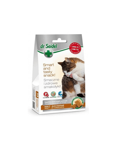 DR SEIDEL gustări malt pisici eliminare păr (hairball) 50 g