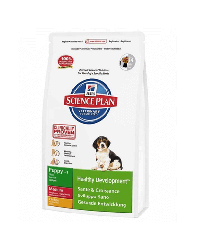 Hill's science plan puppy healthy development medium chicken 12 kg