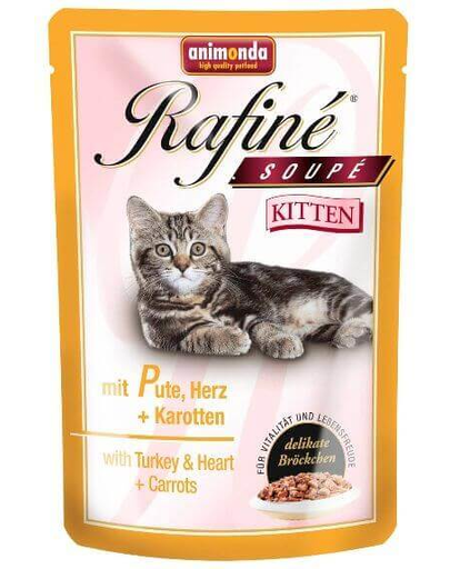 ANIMONDA Rafine Soupe Kitten curcan inimi morcov 100 g