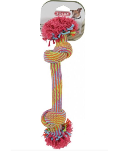 ZOLUX Jucărie sfoară 2 noduri - colorată 25 cm