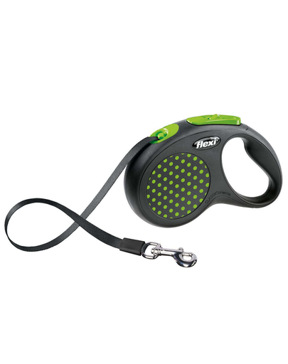 FLEXI Lesă Design M bandă 5 M verde