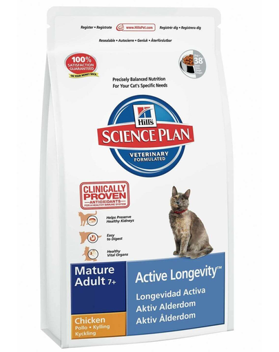 HILL\'S Science Plan Feline Mature Adult 7+ Active Longevity Chicken 5 kg