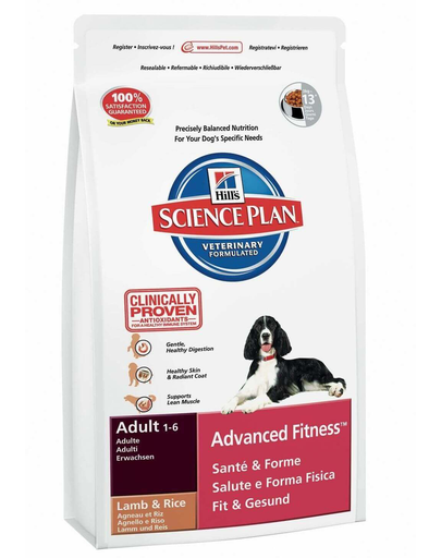 HILL\'S Science Plan Canine Adult Advanced Fitness Lamb & Rice 12 kg