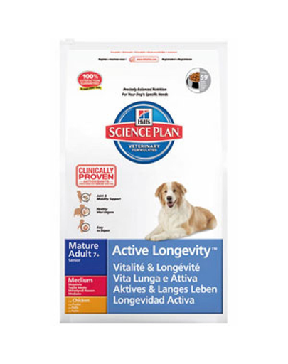 HILL\'S Science Plan Canine Mature Adult 7+ Active Longevity Medium Chicken 12 kg