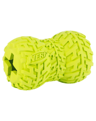 NERF Gumová pískací pamlsková hračka M červený/zelený
