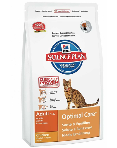 Hill's science plan feline adult optimal care chicken 5 kg