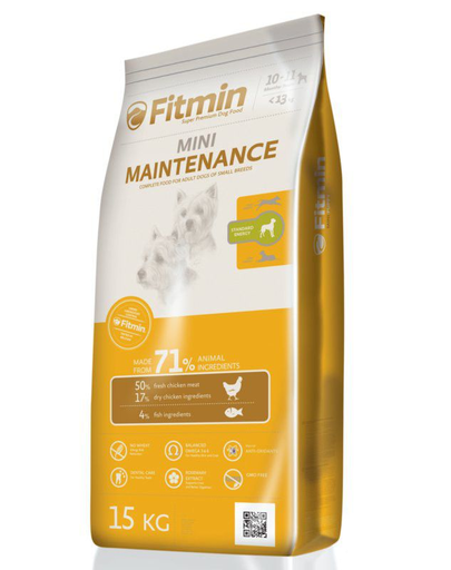 FITMIN Mini Maintenance Hrana uscata caini adulti de talie mica, cu pasare 15 kg