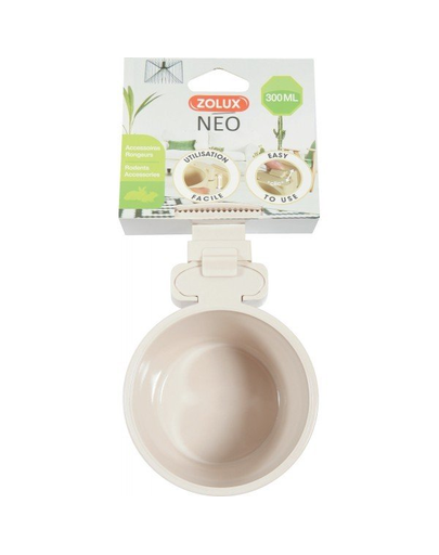 ZOLUX NEO Bol din plastic pentru agatat la cusca, 9.5 cm, 300 ml