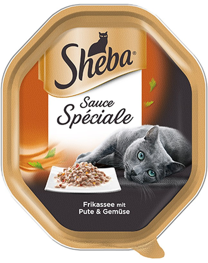 SHEBA Sauce Speciale Curcan și Legume 22 x 85g