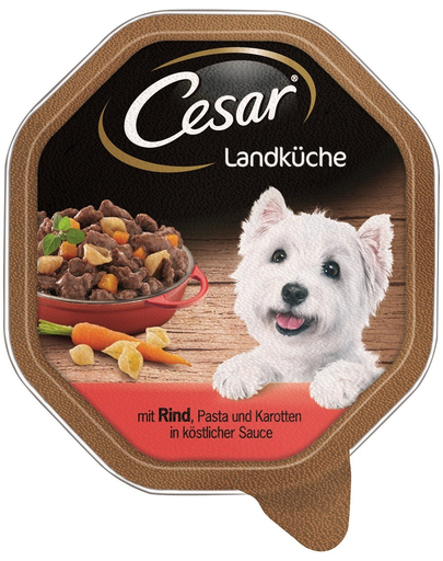 CESAR Z wołowiną makaronem i marchewką 150g