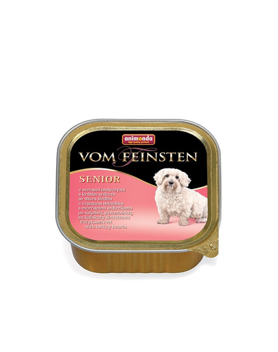ANIMONDA Vom Feinsten Senior Hrana umeda cu inimi de curcan pentru caini adulti 150 g