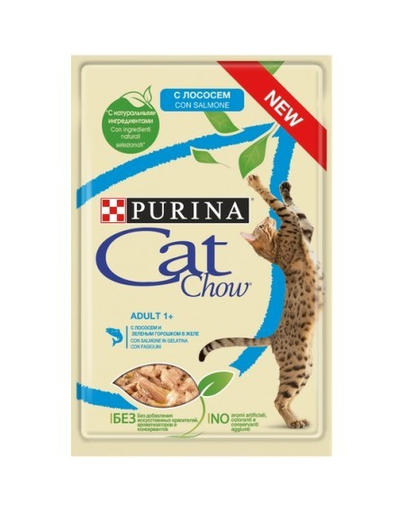 PURINA Cat Chow Adult somon și fasole verde 85 g