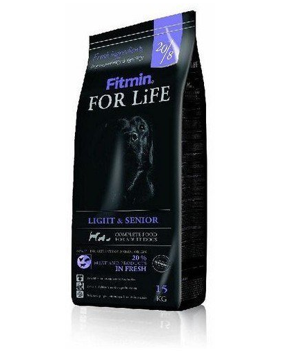 FITMIN Dog For Life Light & Senior Hrana uscata caini senior/tendinta de ingrasare, cu vita 3kg