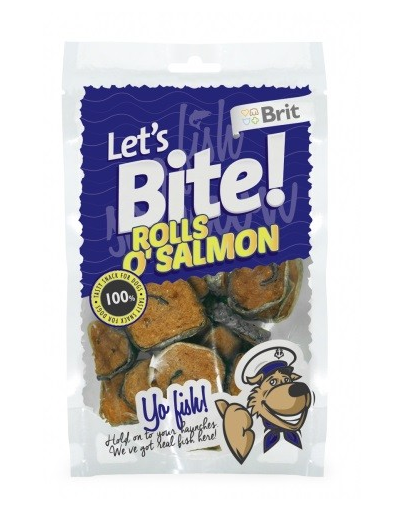 BRIT Care Let's Bite Dog Rolls O'Salmon 80g