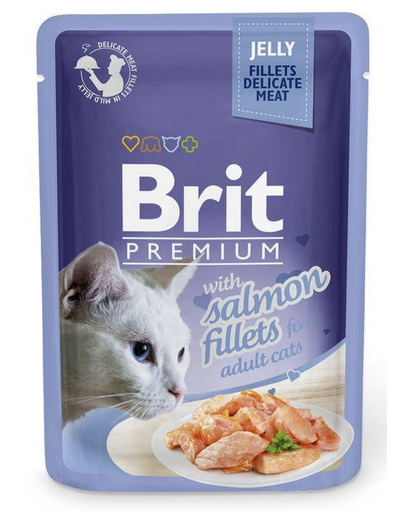 Brit premium cat fillets in jelly somon 85 g