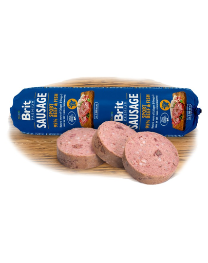 BRIT Sausage Beef &amp; Fish - Sport Formula 800 g