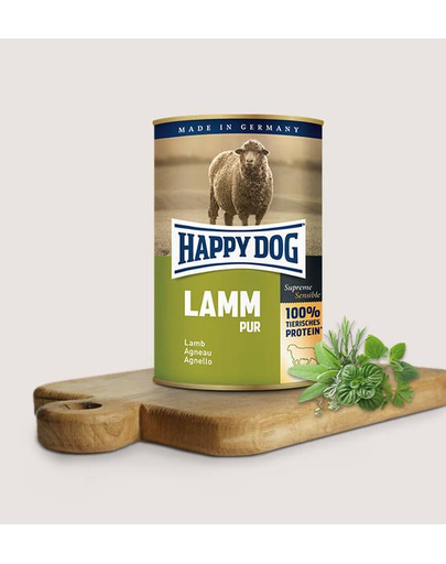 HAPPY DOG Pur lamm cu miel 200 g