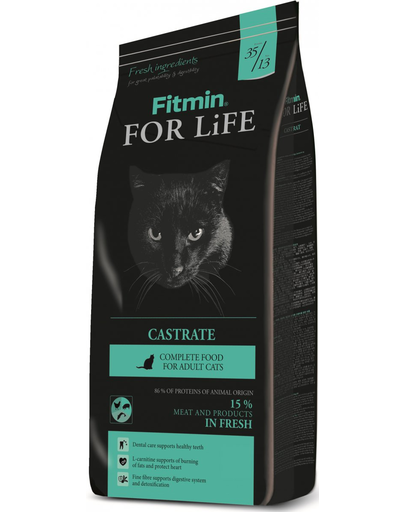 FITMIN For Life Pisici Castrate/Sterilizate - cu Carne de Pasăre și Orez 8 kg