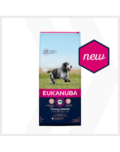 EUKANUBA Caring Senior Medium Breed - bogat în pui proaspăt 12kg