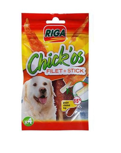 RIGA Chick'os Fileuri de pui pe băț 75 g