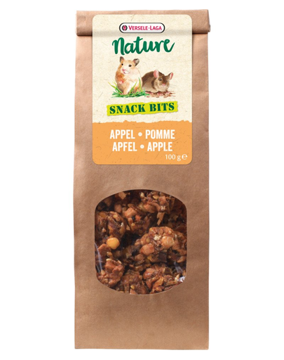 VERSELE-LAGA Snack Bits, gustari bogate in fibre pentru rozatoare, cu mere,100 g