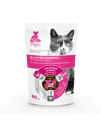 thePet+ Recompense pentru pisici de interior, 80 g