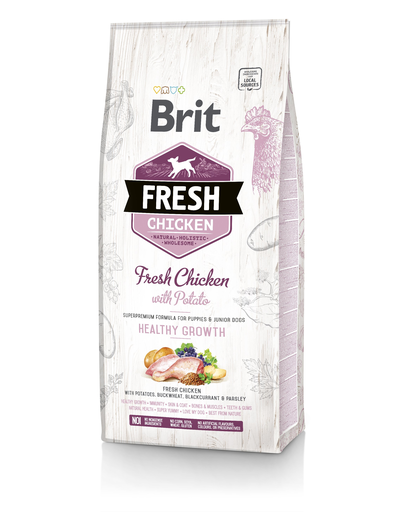 BRIT Fresh Puppy Hrana uscata catei, cu pui si cartofi 12 kg
