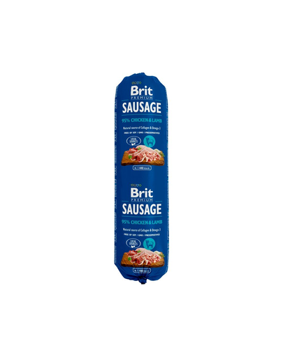 Brit sausage cu pui și miel 800 g
