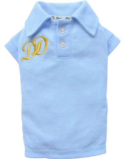 DOGGY DOLLY Tricou polo DD, albastru-deschis, XXL 36-38 cm/56-58 cm