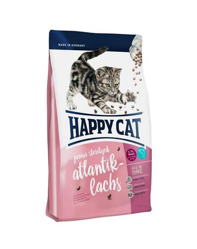 Happy cat supreme junior sterilised cu somon 1,4 kg