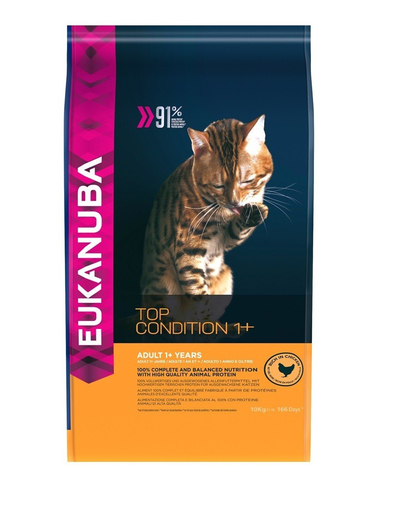 EUKANUBA Cat Adult All Breeds Top Condition Chicken & Liver 0.4 kg imagine