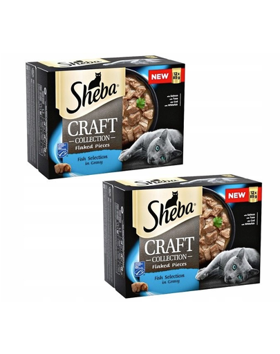 SHEBA Craft selecție de pește în sos 12*85 g +12 GRATIS