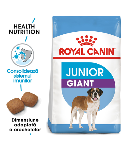 Royal Canin Giant Junior Hrană Uscată Câine 15 kg + 3 kg