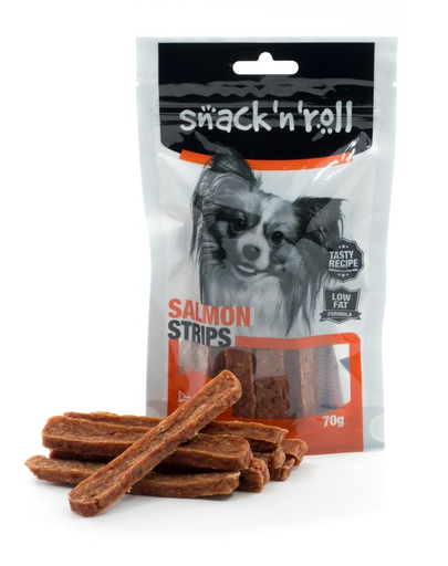 Snack & roll salmon strips 70 g