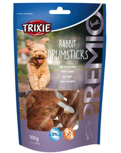 TRIXIE Recompense PREMIO Rabbit Drumsticks cu iepure 100g