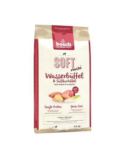 BOSCH Maxi Hrana uscata pentru cainii adulti de talie mare, carne de bivol si cartofi dulci 12,5 kg