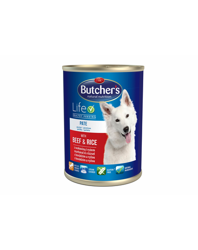 BUTCHER\'S Life mousse cu vită și orez 390 g