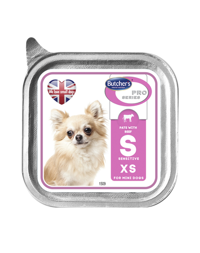 Butcher's pro series sensitive pate cu vită 100 g
