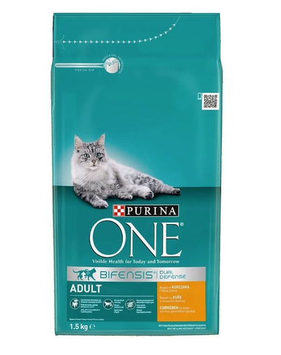 PURINA ONE Adult cu pui și cereale integrale 1,5 kg