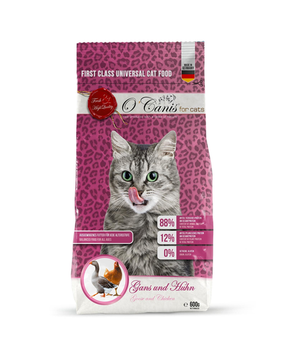 O'canis hrană uscată pentru pisici cu gâscă și pui 600 g