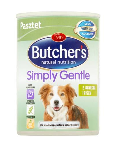 BUTCHER\'S Simply Gentle cu miel și orez 390 g